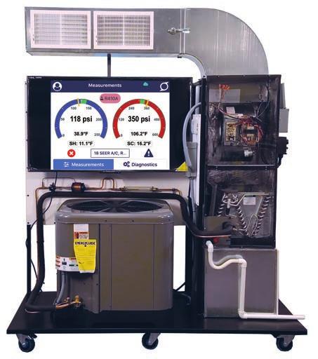 UNITS TU-406 RESIDENTIAL HEAT PUMP TRAINER Real world experience in troubleshooting wiring, piping and controls of a working air conditioner / heat pump unit for a whole house.