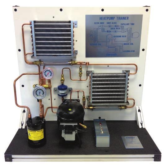 UNITS TU-701 TABLE-TOP HEAT PUMP TRAINER Real world experience in troubleshooting wiring, piping and controls on a working heat pump unit. The trainer is perfect for introduction to heat pump theory.