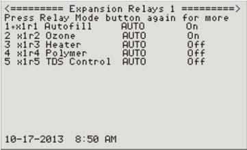 C 2: The Relay Mode Key By selecting one of the assigned relays, you are allowed to choose between automatic, manual on or manual off.