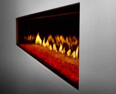 Enjoy a clear view of bold end-to-end flames. Design Without Compromise Get creative as you design your focal wall.