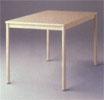 5.1 Classroom Standard Specification: 5.1.1 TABLES Proteus table - 1500 long x 600 deep (2 seat), - 750 long x 600 deep (1 seat) Laminate top with PVC edging, metal framing on 4 powder coated metal tubular legs.