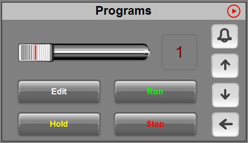 display Friendly program editor for creating 32 programs of 24 segments each, allowing the design of complex and comprehensive climatic simulation programs