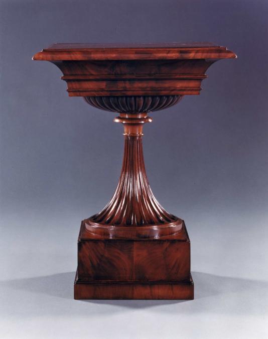 *MAHOGANY BOTANICAL TABLE, POSSIBLY BY KARL FRIEDRICH SCHINKEL, Berlin, circa 1830 This unusual botanical table takes the form of an ancient basin on stand, or labrum.