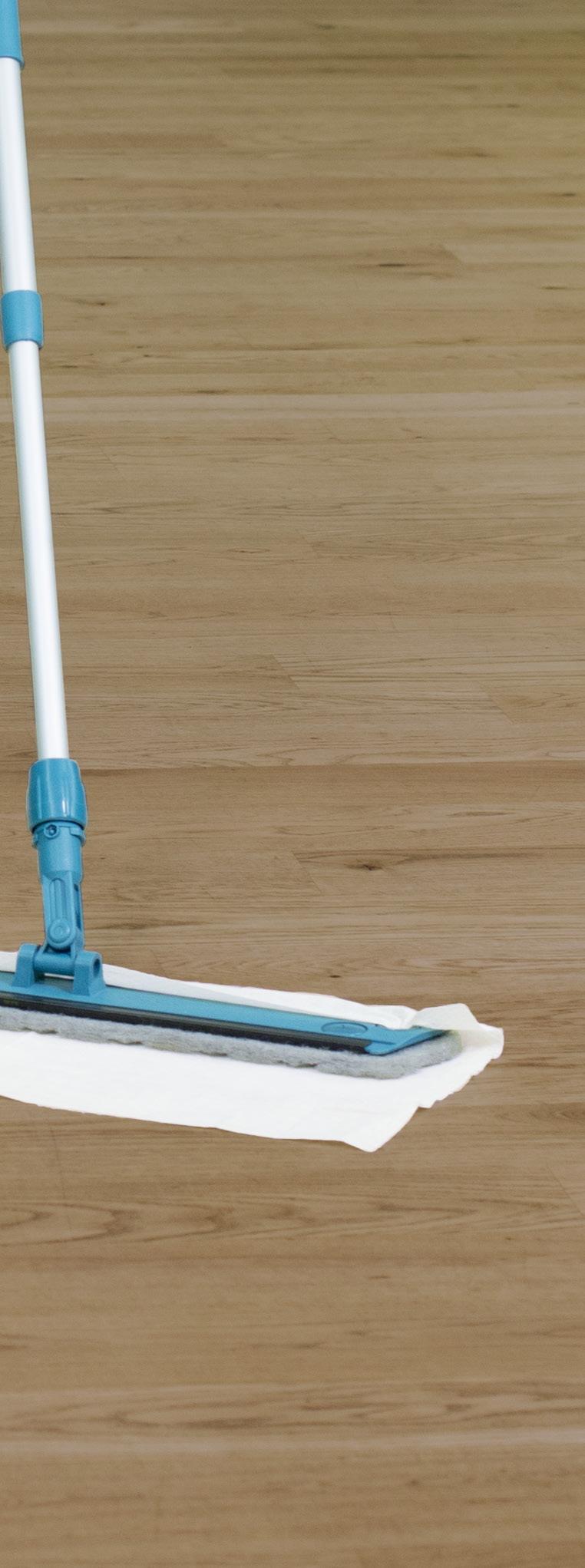 Improved safety Dust-binding mopping with the Masslinn leaves floors dry and less likely to cause accidents. There is no danger of personnel or passers-by slipping and falling.