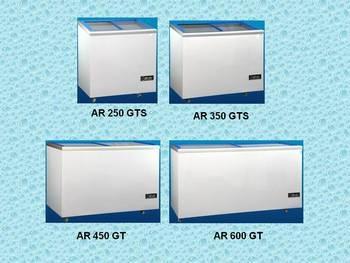 (CFC Free) Accessories: 2 big baskets with partition Sliding Glass Door Chest Freezer Model: AR250GTS