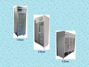 1830mmW x 660mmD x 2030mmH Total Capacity: 1480 litres Accessories: 6 PVC shelves & 18 Ice Trays Door: Magnetic swing door Power Source: 220V, single phase 50Hz Temperature Control: Thermostat