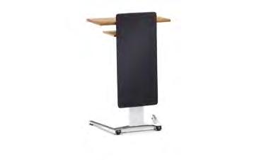 Lectern, mobile, height 1050 mm, table top dimensions 700 x 450 mm, shelf 400 x 365 mm, fabric cover in 12 colours, optional cable
