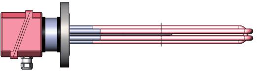 FLANGE IMMERSION HEATERS DN 80-3 - FLANGE WITH CONTROL THERMOSTAT TO HEAT OIL OR AQUEOUS LIQUIDS UP TO 200 C Flange immersion heater without offset P/n. 2281-xx P/n.
