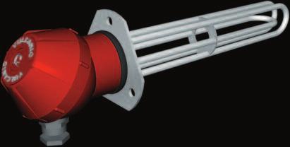 FLANGE IMMERSION HEATERS VULCALOY : 3 POINT DELTA FLANGE TO HEAT SANITARY WATER UP TO 110 C P/n.