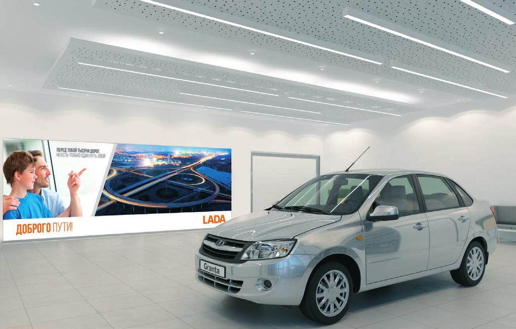 New cars handover Area for new cars handover is a part of the showroom and can be separated from the exhibition area by a glass (mobile) partition.