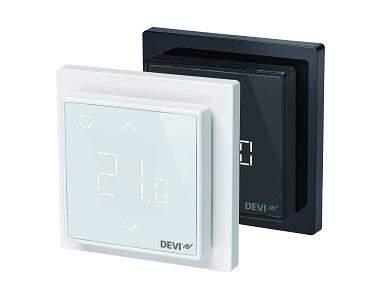 DEVIreg Smart Thermostat A wireless programmable timer thermostat, with touch screen operation used for controlling electrical floor heating elements.