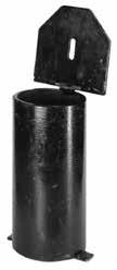 Plaswood Bollards Extras Square Removable and Lockable Socket Sockets - Removable / Lockable