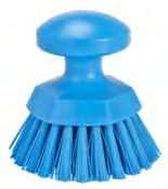 The softer bristles of the back rows, gather the finer particles. It is suitable for both wet and dry sweeping.