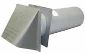 P-Tanium Galvanized Hood 11½" tailpipe Ships gray, ready to paint Back-draft flapper Paintable galvanized finish ships as gray, but