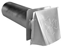 Wide Mouth Aluminum Hood 11½" tailpipe Back plate Back-draft flapper Fully assembled, riveted tailpipe HOODS Diameter