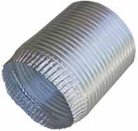 V320 One crimped end and one plain end Non-insulated general purpose venting duct for low and medium operating pressures. Non-combustible corrugated aluminum with water-tight continuous lockseams.