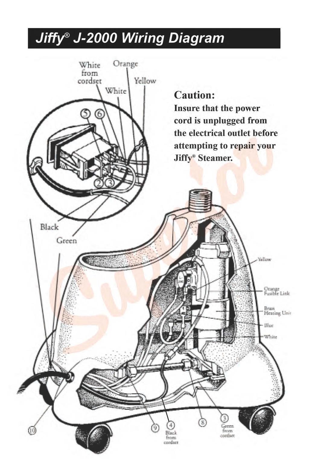 Jiffy J-2000 Wiring Diagram Caution: Insure that the power cord is