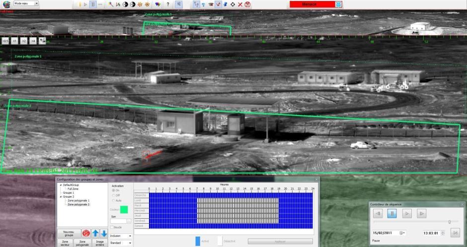 Easy-to-Use «Cyclope» Software Easy creation of detection zones Detection OFF Detection ON depending on zone & date/time Groups