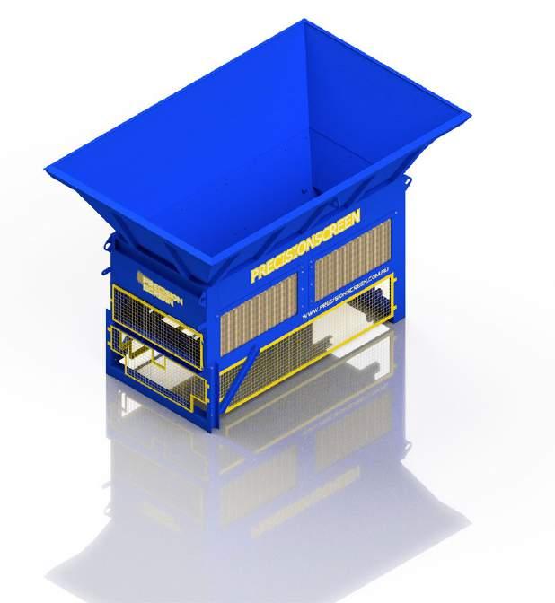 HOPPERS/FEEDERS Precisionscreen offer a range of modular hoppers to suit Material washing