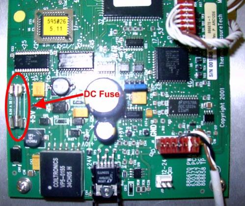 125 amp slo-blow fuse on AC powered systems 5. The next step is to turn on the diagnostic measurements feature. Use DAC 045020.
