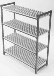 COMPONENTS Camshelving Elements Series in storage 4-Shelf Stationary Starter Units Starter units ship complete with two posts, traverses, and shelf plates to build an entire unit.