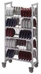 Camshelving Dome Drying and Storage Cart Keeps trayline and dishwashing areas organized and efficient. Securely holds 100 domes and/or pellet underliners. Cradles made of stainless steel.