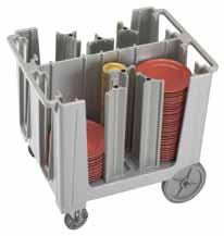 S-Series Adjustable Dish Caddy in carts One-piece polyethylene construction. Rounded corners inside and out.