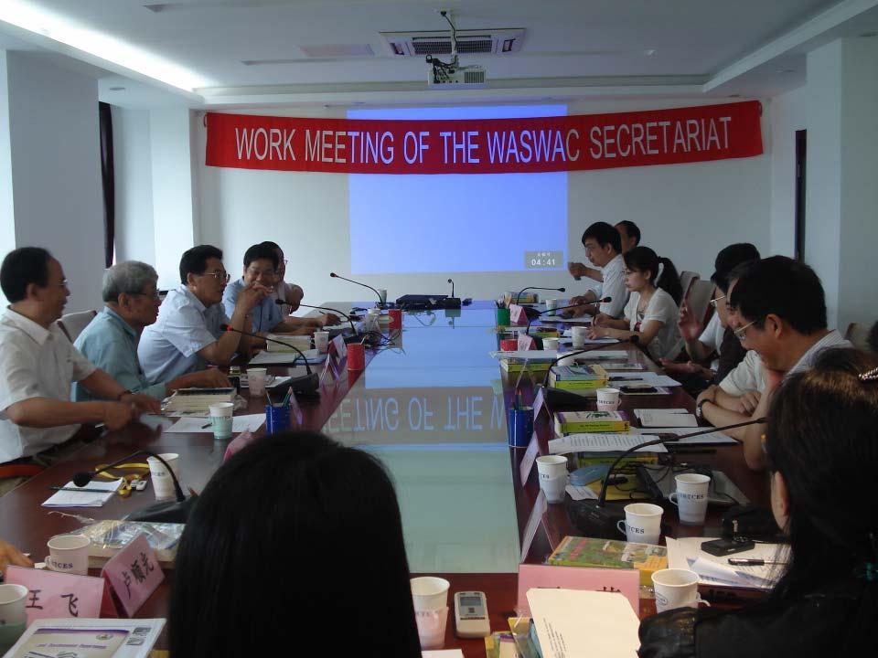 Day 6, June 9. Meeting of WASWAC Secretariat at IRTCES. Representatives from many organizations attended.