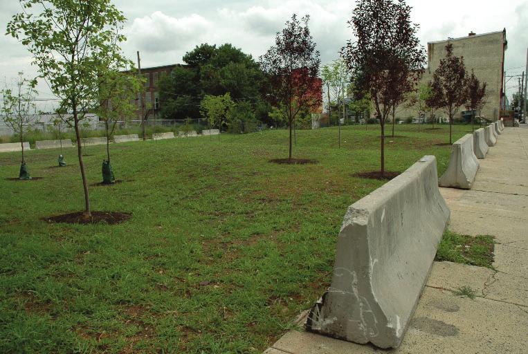 In Philadelphia, the Pennsylvania Horticultural Society s Philadelphia Green program has joined forces with the Philadelphia Water Department to minimize stormwater runoff