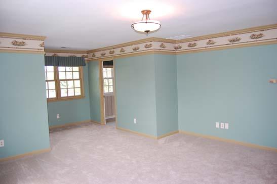 North Bedroom: Wall-to-wall carpet,