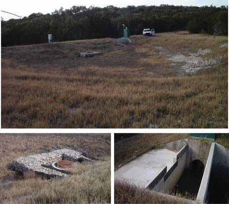 While the sediment forebay removes the majority of the suspended solids, collected water is treated further through infiltration and plant uptake in the irrigated area.
