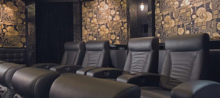 The use of acoustical panels improves the sound and aesthetic quality of your entertainment space.
