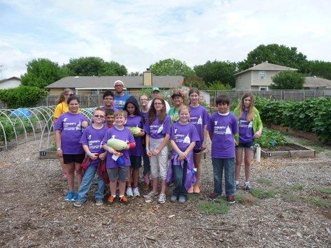 YMCA Summer Camp Visitors to the Garden: Thirteen 9-14 year olds along with 3