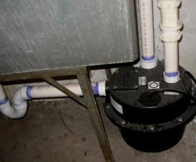 The cover for the pump should be tightly sealed (gas-tight). Sumps, other than pneumatic ejectors, should be vented with a minimum 1¼-inch diameter vent pipe.