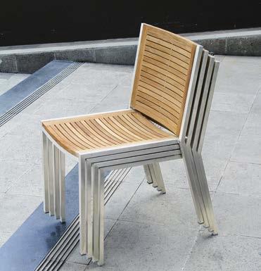 5 cm Stainless steel Frame CCLCS-08 Seatrest: 44 x 45 x 4 cm