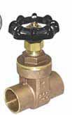 GATE, CHECK, LOW PRESSURE VALVES & Y-STRAINERS BRASS GATE VALVES Brass Gate Valves (cont.) ISO 9002, 200 CWP 104-403 Size 1/2 Configuration Sweat x Sweat Model No. S-401 List Price 11.