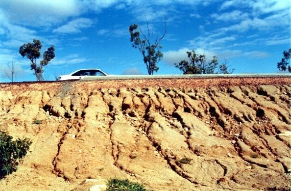 Erosion on developing land, erosion is usually in the form of gully erosion on land disturbed for a year or less.