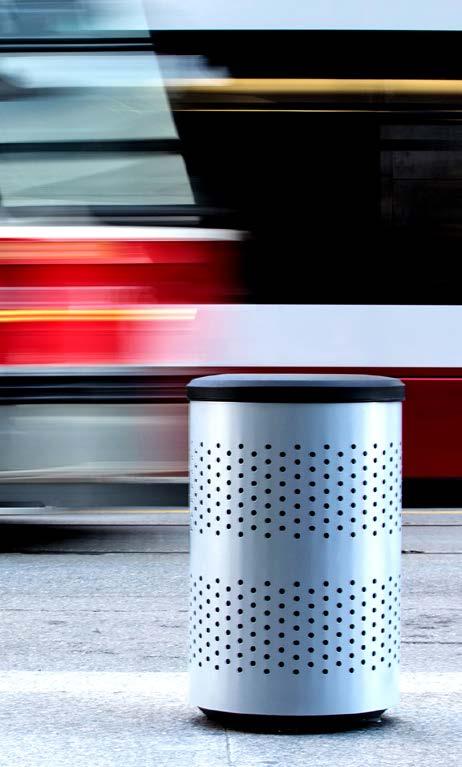 security Choose between the standard, domed or canopy lid This sleek perforated metal diversion bin is available in up to three streams to match