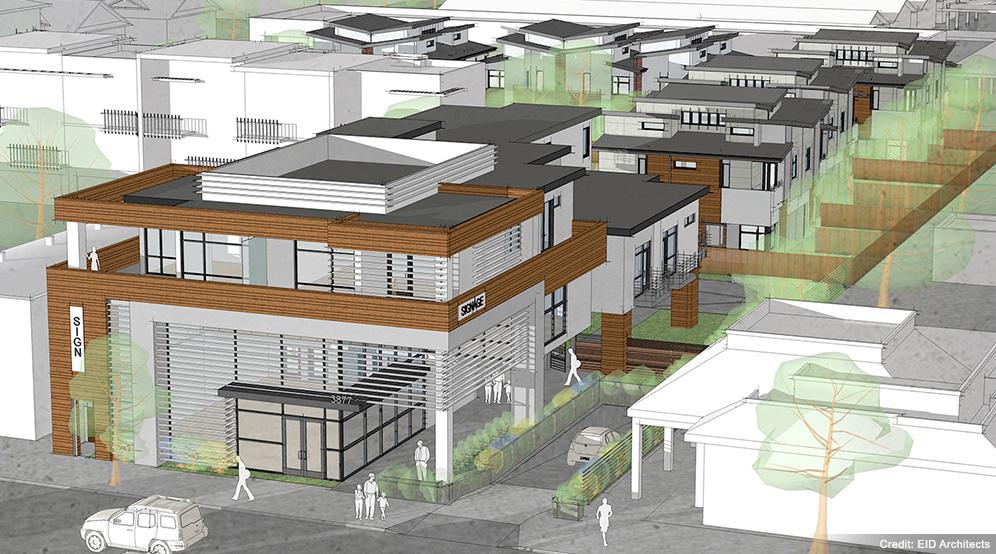 3877 EL CAMINO Palo Alto California Zijin LLC EID Architects Site/Civil Plans for 3877 El Camino are to develop a mixed-use podium-style building with 11 000 SF of retail space 17 residential units