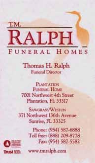 Center AND TM Ralph Funeral