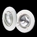 EMERGI-LITE PRODUCTS 19 GS Series 6 Volt Recessed Down Light Housing Low profile polycarbonate white trim Fully recessed steel backbox Mounting Ceiling or wall recessed mount Lamp Type 6V 10 watt