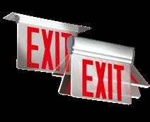EMERGI-LITE PRODUCTS 7 Total Edge Series Single and double face, surface and recessed mount edge-lit exit sign Construction Extruded aluminum housing High grade acrylic panel 6 inch EXIT lettering