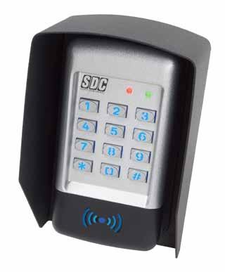 entry of a valid one to six digit code activates one or both of the output relays which releases an electric door lock.