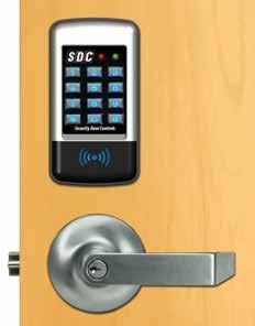 EntryCheck E7 Standalone Electronic Locksets The SDC EntryCheck E7 is an indoor/outdoor standalone electronic battery powered solution, providing controlled access for basic and multi-level high