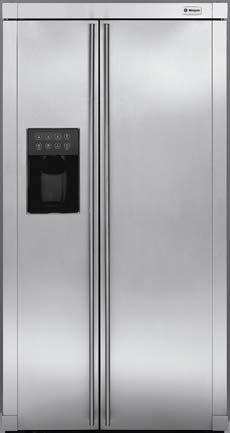 Stainless Steel-Wrapped Free-Standing Refrigerators REFRIGERATION Elegantly framed and finished in premium stainless steel, Monogram free-standing side-by-side refrigerators are positively striking