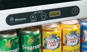 Digital touch controls provide precise temperature settings for cooling of all types of beverages. Storage convenience.