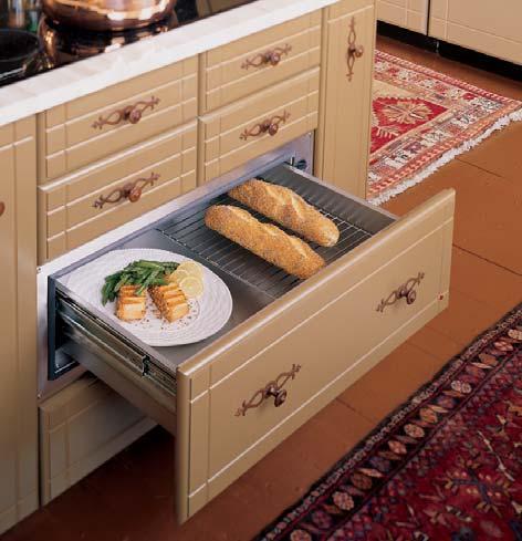 Warming Drawers Monogram built-in warming drawers provide a versatile addition to the cooking center.