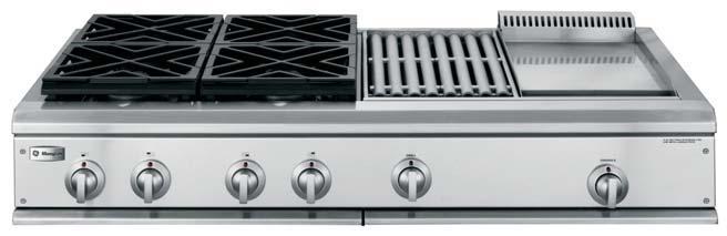 48" and 36" Professional Cooktops Whether you re grilling, sautéing, simmering, searing or stir-frying, Monogram professional cooktops have the precise heat to serve your culinary purpose.