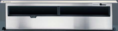 Telescopic Downdraft Vents Monogram telescopic downdraft ventilation systems provide an efficient, yet unobtrusive venting option for gas and electric cooktops.