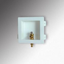 PEX PRESS WASHING MACHINE OUTLET BOX Wall mounted box for hot and cold washing machine connections. 1/4 turn 1/" valves with color coded handles included. model 87.1US Valve 57001 1/ 1 1.